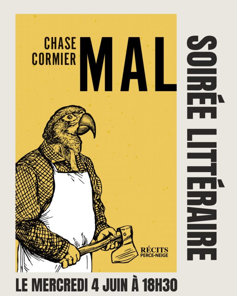 June 4 – Soirée littéraire en compagnie de l’auteur louisianais Chase Cormier